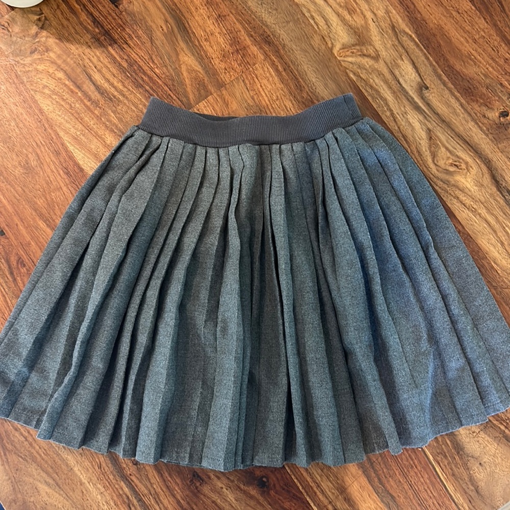 Gray mini skater skirt